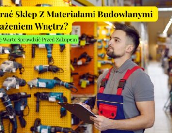 Nowoczesny sklep z materiałami budowlanymi i wyposażeniem wnętrz z ekspozycją płytek, podłóg i elementów wykończeniowych.